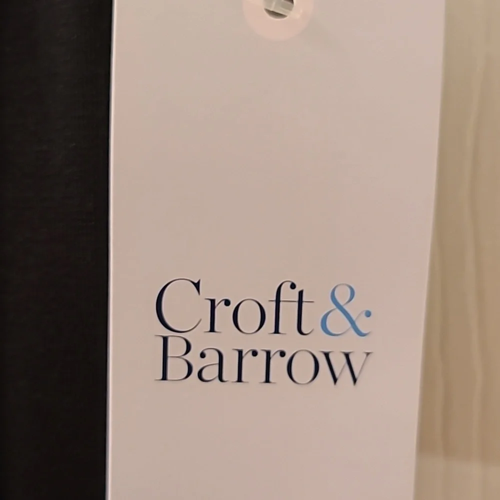 CROFT AND BARROW WOMENS BLACK SLEEVELESS TOP SIZE LARGE - Picture 7 of 15